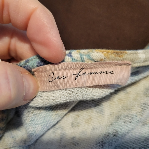 Ces Femme animal print v-neck baby doll sweater - Picture 5 of 6